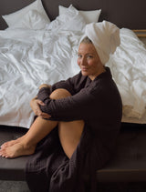 Muslin kåbe mørkebrun